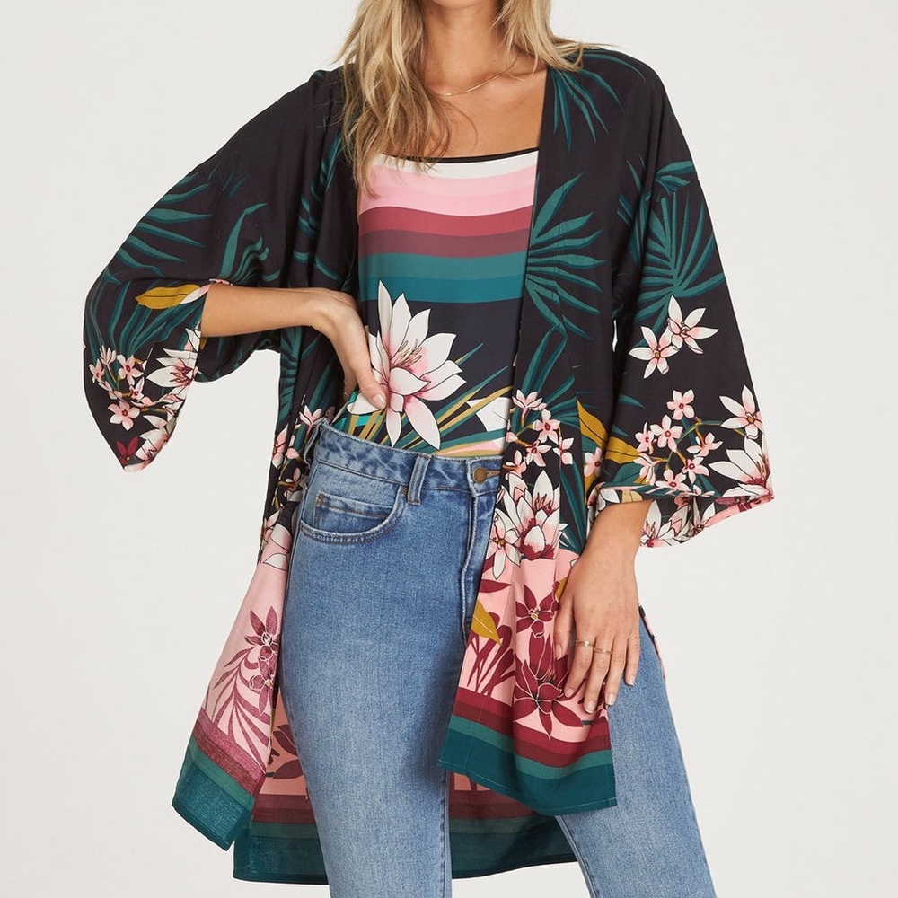 Paradise Palms Kimono or Swim Cover NWT